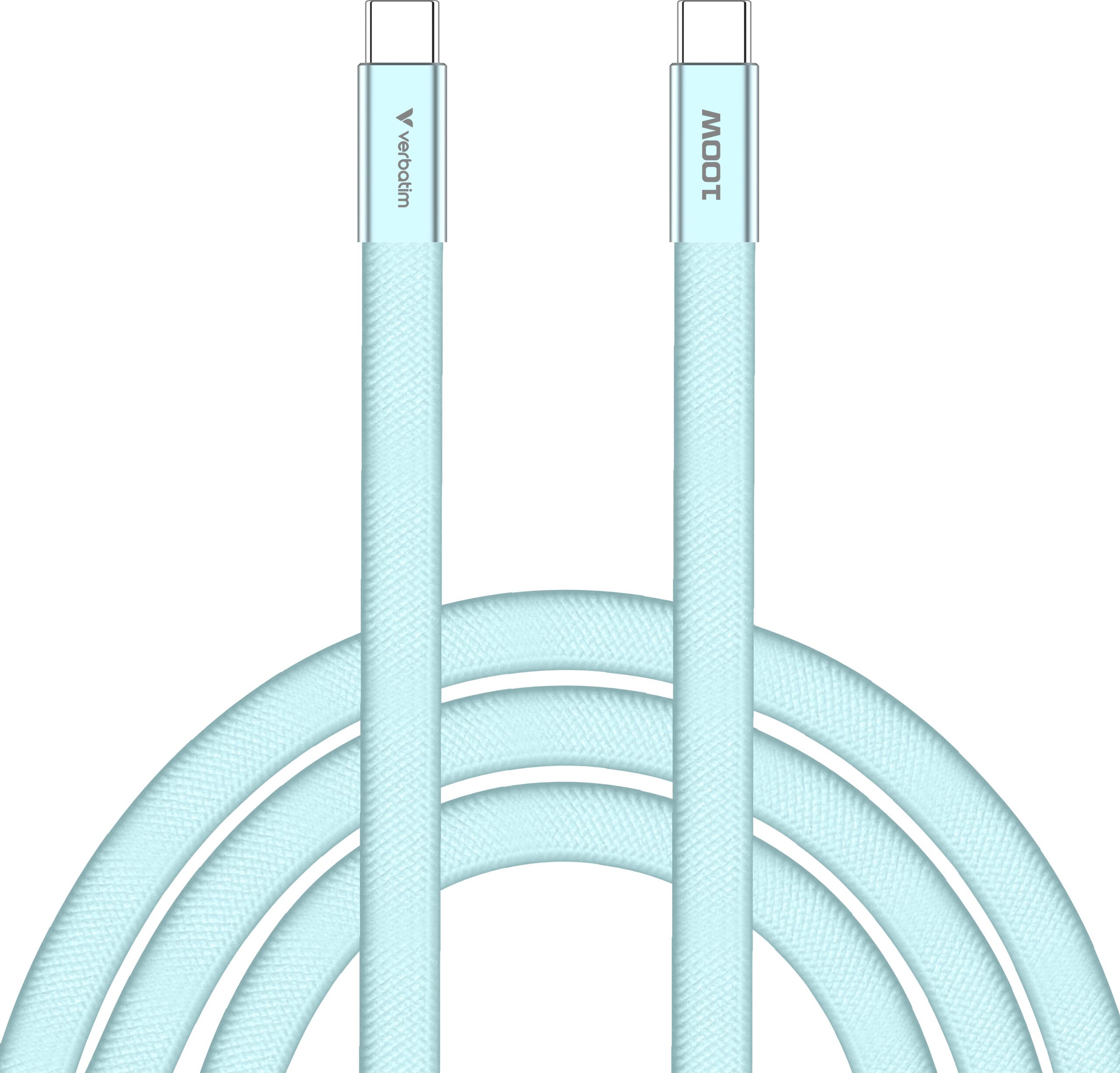 Verbatim Sync & Charge SoftTouch USB-C To USB-C Cable 100W - Blå