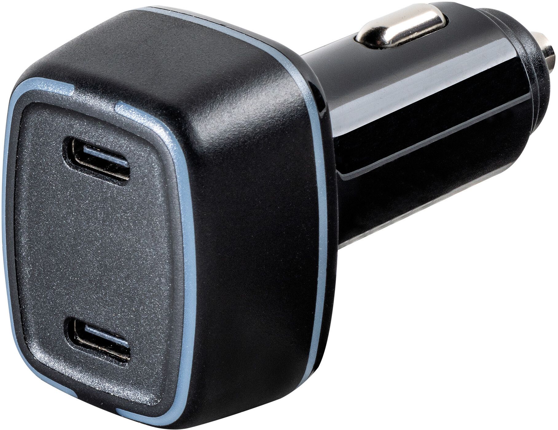 Vivanco 2xUSB-C PD 54W Car Charger 2x27W Black